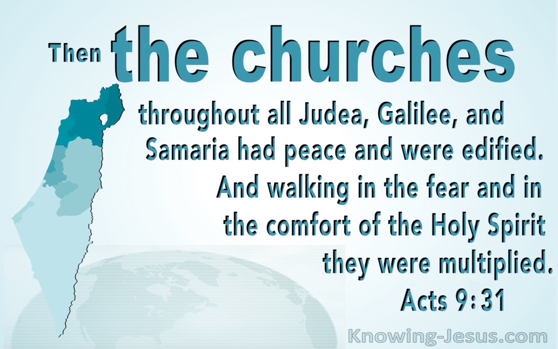 Acts 9:31 The Churches Had Peace And Were Edified (aqua)